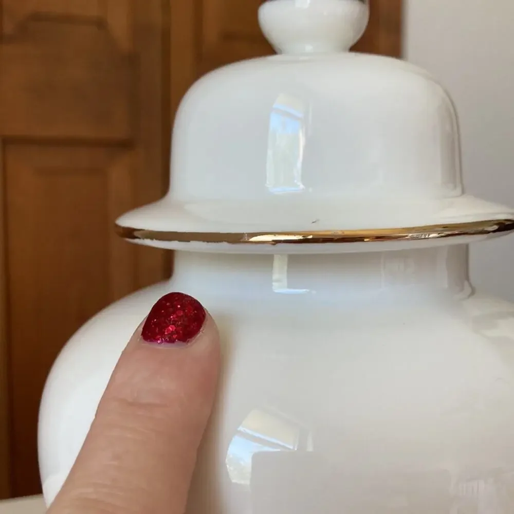 Vintage Handpainted Porcelain Ginger Jar Made in Japan